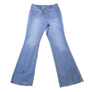 Style & Co Women's Jeans High Rise Boot Leg Button Fly Patch Front Pockets 8